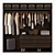 Modern Glass Wardrobe Composition 3D model small image 3