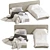 Modern Style Bed 247 Set 3D model small image 1