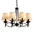 Sleek Fabric Lodge Chandelier 3D model small image 1