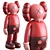 Contemporary Kaws Art Sculpture 2013 3D model small image 2