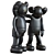 Contemporary Kaws Sculpture Figure 2013 3D model small image 3