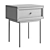 Curtis Sleek One Drawer Nightstand 3D model small image 7