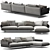 Elegant Flexform Bretton Chaise Longue 3D model small image 2