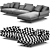 Elegant Flexform Bretton Chaise Longue 3D model small image 5