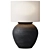 Chalky Ceramic Table Lamp 3D model small image 2