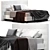 Eco-Leather Storage Bed: Modern Design 3D model small image 1