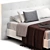 Eco-Leather Storage Bed: Modern Design 3D model small image 3