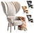 Cozy High Back Lounge Chair 3D model small image 1