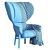 Cozy High Back Lounge Chair 3D model small image 7