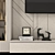 Modern 65" TV Wall Set 3D model small image 4