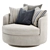 Luxury Swivel Accent Chair 3D model small image 3