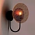 Elegant Amber Glass Metal Sconce 3D model small image 4