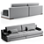 Luxurious Fendi Casa Duke Sofa 3D model small image 1