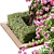Climbing Roses Garden Bow Set 3D model small image 4