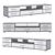 Modern Glossy TV Stand TB200 3D model small image 2