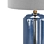 Elegant Blue Glass Table Lamp 3D model small image 2