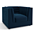 Trussardi Casa Relief Stylish Armchair 3D model small image 1