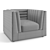 Trussardi Casa Relief Stylish Armchair 3D model small image 6