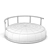 Circular FlexForm Icaro Sofa 3D model small image 2