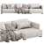 Contemporary Poliform Chaise Lounge Sofa 3D model small image 3