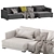 Contemporary Poliform Chaise Lounge Sofa 3D model small image 7