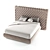 Luxurious Tufted Leather Double Bed 3D model small image 7