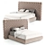 Luxurious Tufted Leather Double Bed 3D model small image 8