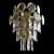 Modern Metal Chandelier Fixture 3D model small image 1