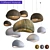 Ethereal Ceramic Pendant Lamp Set 3D model small image 2