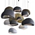 Ethereal Ceramic Pendant Lamp Set 3D model small image 6