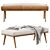 Modern Cavett Bench with Accessories 3D model small image 2