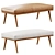 Modern Cavett Bench with Accessories 3D model small image 3