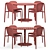 Decade Chair Dining Set Duo 3D model small image 2