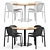 Decade Chair Dining Set Duo 3D model small image 4