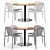 Decade Chair Dining Set Duo 3D model small image 5