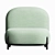 Modern Sectional Fabric Armchair 3D model small image 2