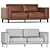 Modern Leather Sofa 3D Model 3D model small image 3