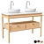 Modern Ceramic Washbasin Vanity Set 3D model small image 4