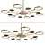 Modern LED Chandelier 80cm Diameter 3D model small image 1