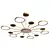 Modern LED Chandelier 80cm Diameter 3D model small image 3