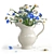 Daisy and Cornflower Bouquet 3D model small image 4
