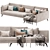 Modern MILTON Corner Sofa Set 3D model small image 1