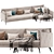 Modern MILTON Corner Sofa Set 3D model small image 2