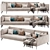 Modern MILTON Corner Sofa Set 3D model small image 3