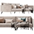 Modern MILTON Corner Sofa Set 3D model small image 4