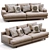 Luxury Marmont Leather Sofa Dimensions 3D model small image 2