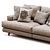 Luxury Marmont Leather Sofa Dimensions 3D model small image 5