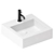 Galassia Washbasin Set with Mixers 3D model small image 6