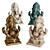 Elegant Ganesha Sitting Sculpture 3D model small image 1