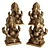 Elegant Ganesha Sitting Sculpture 3D model small image 3